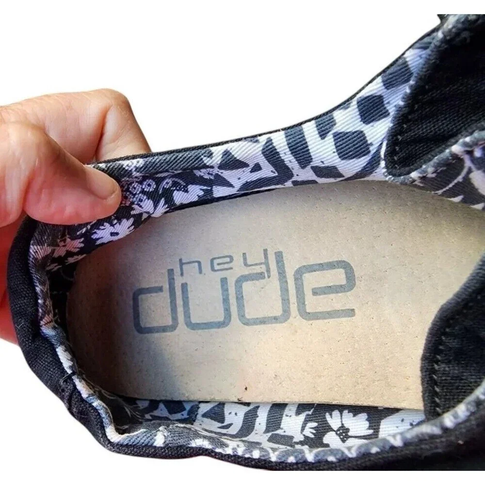 Hey Dude Wendy Size 9 Black Odyssey EU 40 WASHABLE Comfort